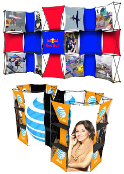Fabric displays are lightweight and portable, but are also very dynamic and eye-catching.